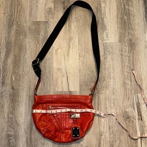 L.A.M.B. Red Leather Crossbody Bag